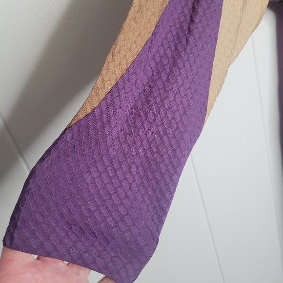 Nora Noh × Saks Fifth Avenue Palm Leaf 100% Silk Midi Dress Vintage Resortwear 8 - Picture 4 of 12